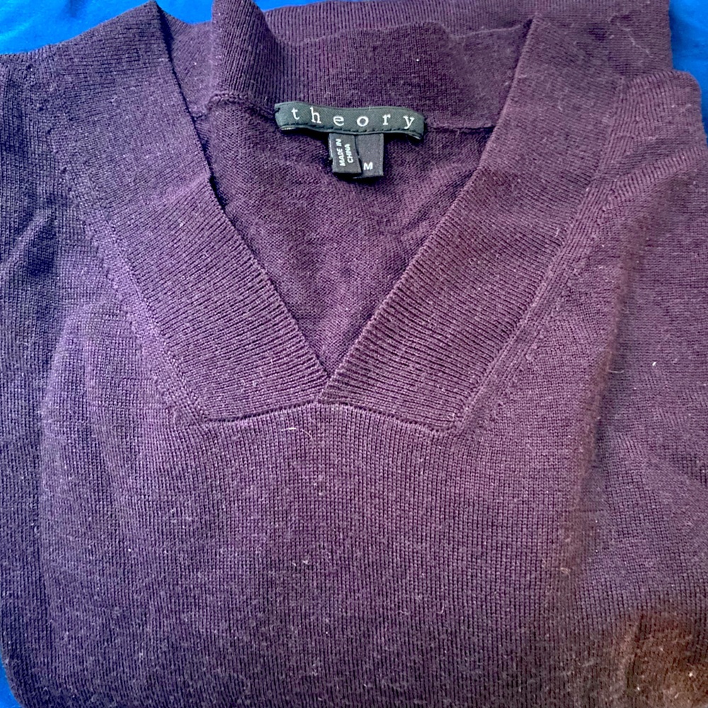 Theory V Beck Sweater Maroon